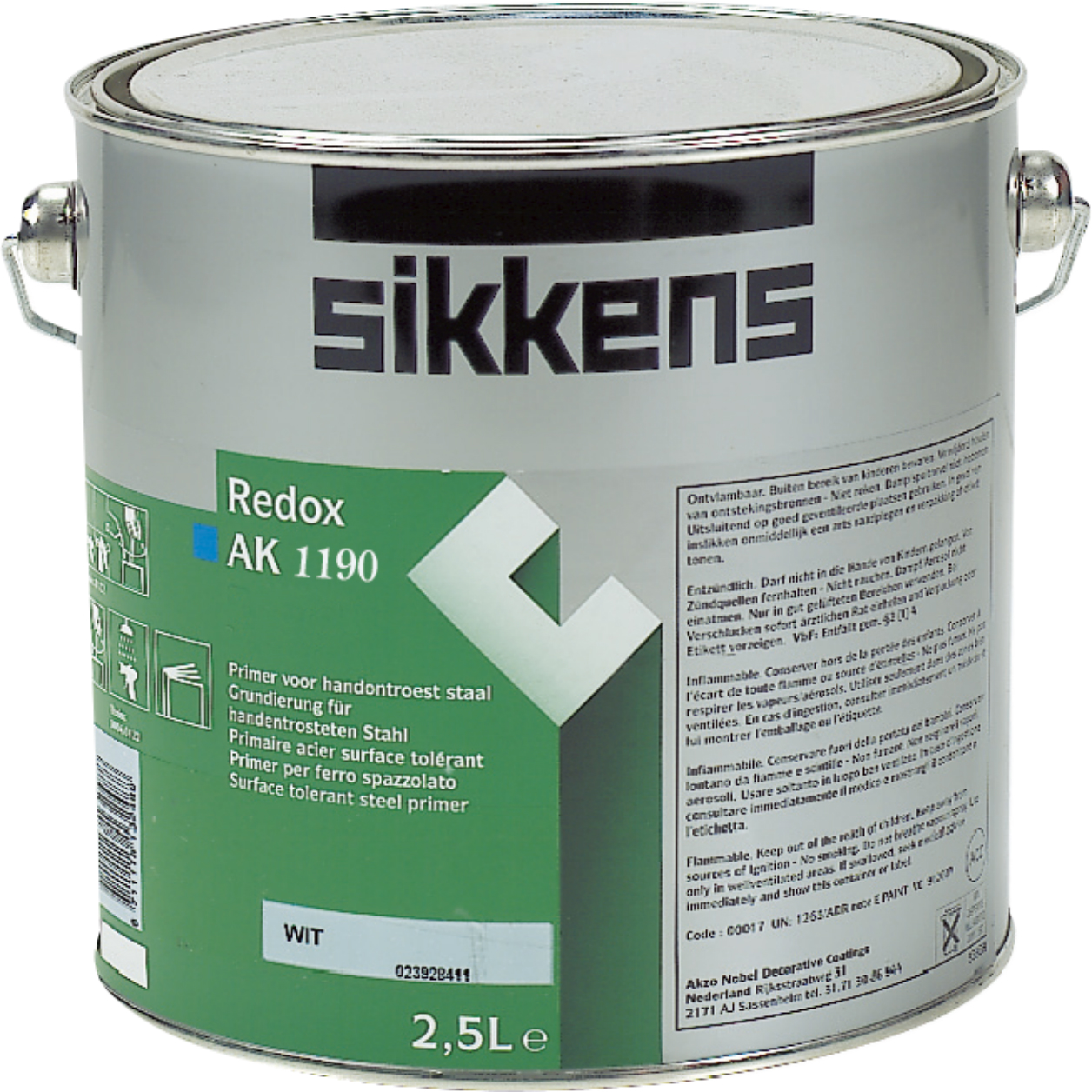78ea6914-3b5f-4f3e-9298-a20000e61440 REDOX AK 1190 PLUS SIKKENS Antiruggine monocomponente al fosfato di zinco - immagine 1