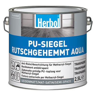 HB-PU-SIEGEL-RUTSCHGEHEMMT-AQUA-FBL PU-Siegel Rutschgehemmt Aqua La finitura antiscivolo per pavimenti con inerti fini - immagine 1