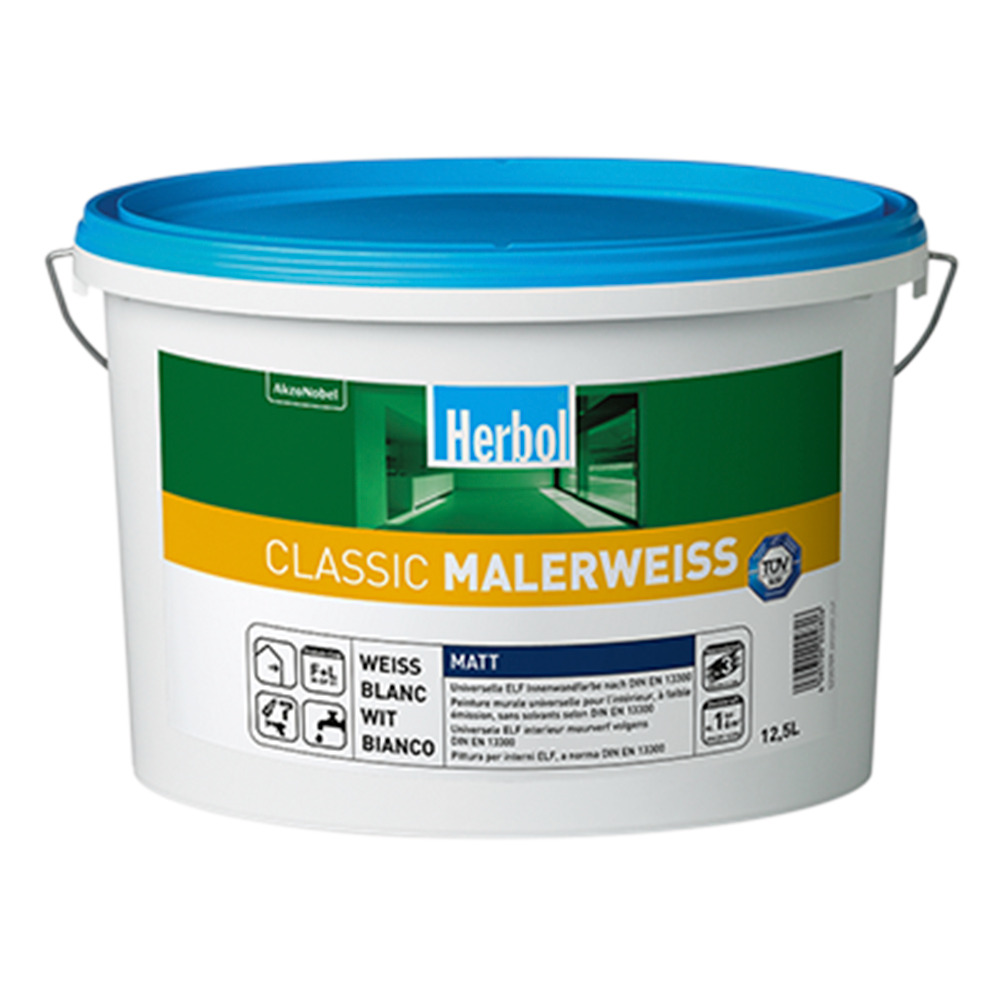 herbol-classic-malerweiss-idropittura-murale-lavabile-con-ottimo-rapporto-qualita-prezzo HERBOL - CLASSIC MALERWEISS vernice lavabile DIN certificata - immagine 1
