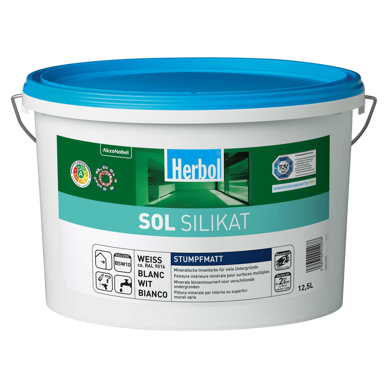 9770fb5f-4310-4099-adaf-b11100e7ebe1 Herbol SOL Silikat L'idropittura murale minerale, certificata. - immagine 1