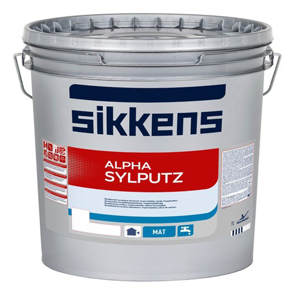 sikkens-alpha-sylputz-1-2mm-bianco-rivestimento-a-spessore-acril-silossanico Sikkens Alpha sylputz 1,2 - 1,5 mm bianco rivestimento a spessore acril-silossanico - immagine 1